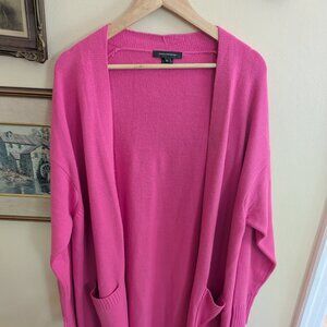 Hot Pink French Collection Long Cardigan